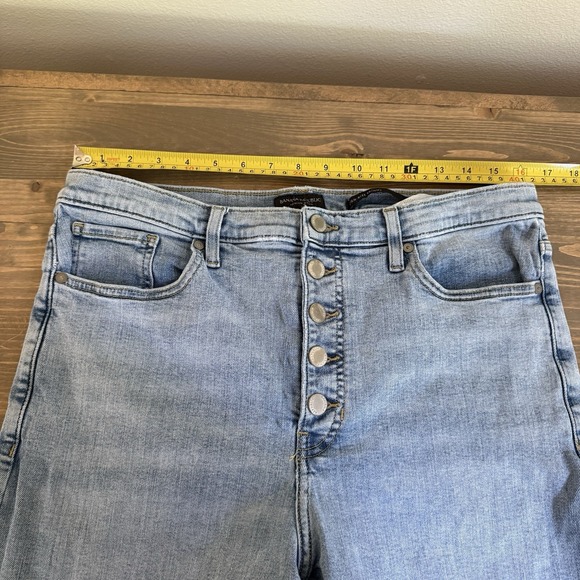 Banana Republic Womens 32S Short Petite Blue  High Rise Button Fly  Denim‎ Jeans - Picture 8 of 10